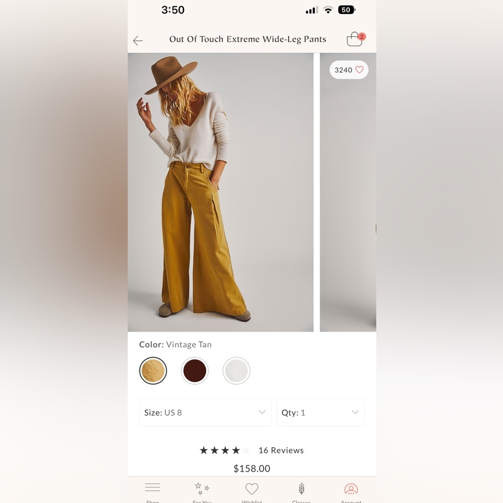 Free People Out of Touch Extreme Wide Leg Pants size 6